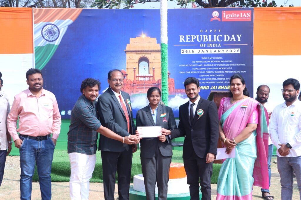 Ignite IAS Hyderabad Celebrates 77th Republic Day with Emphasis on Constitutional Values and Nation Building