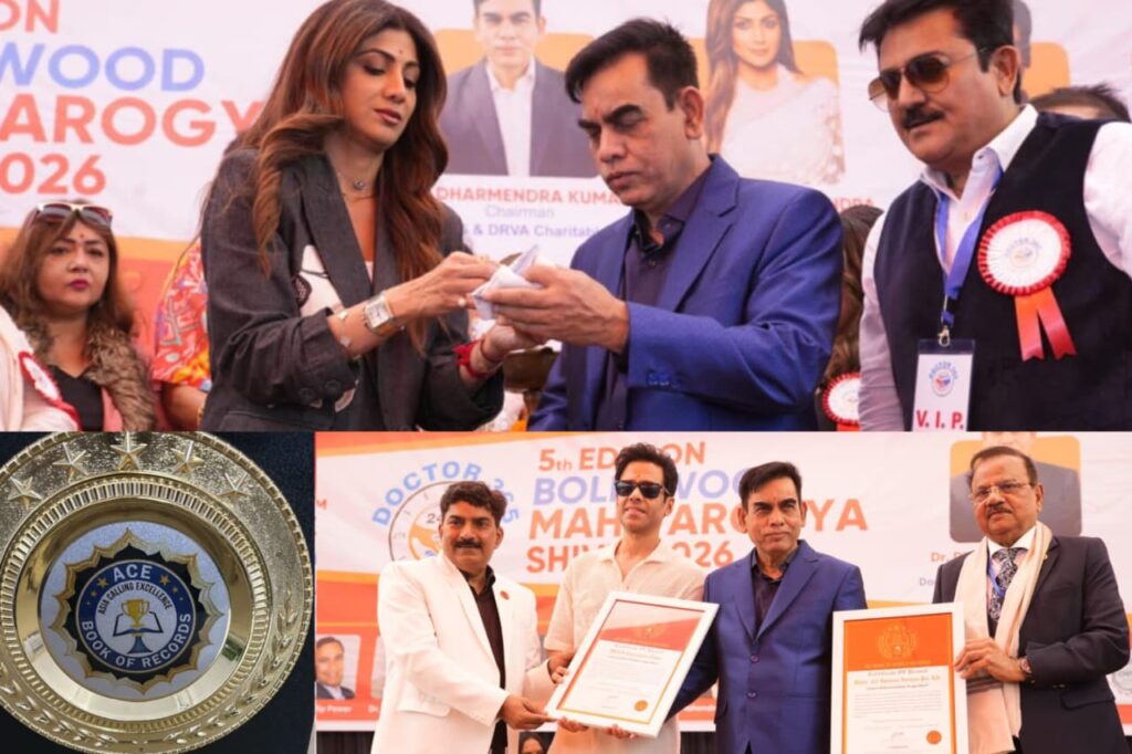 DRVA Charitable Trust and Doctor 365 received IEA and ACE Book of World Records recognition for organizing the world’s largest health camp of 2026