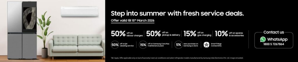 Samsung Launches Proactive Summer Care Campaign for ACs and Refrigerators with Up to 50% Off on Service Benefits
