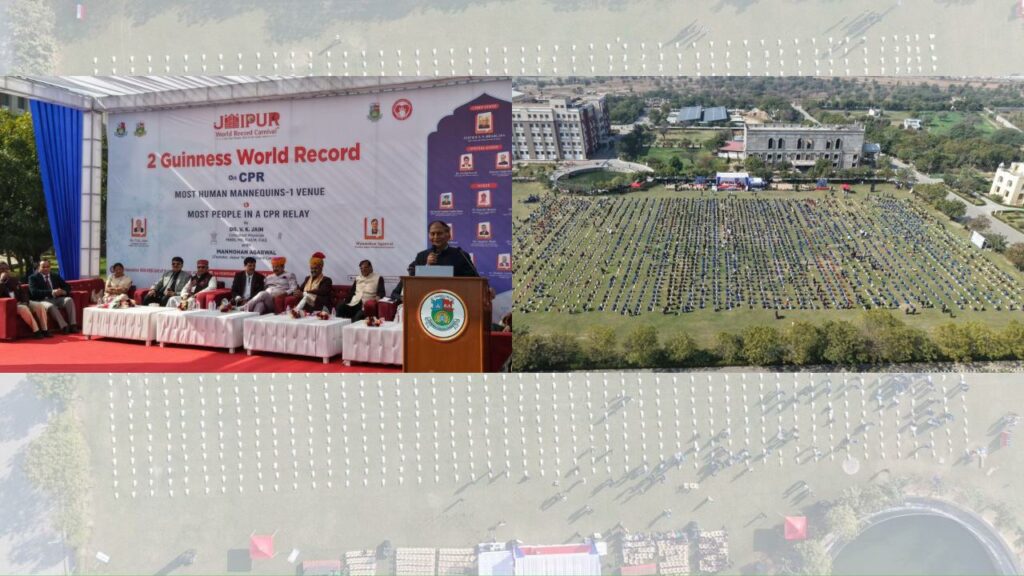 2,000 Advanced CPR Mannequins Deployed at Single Venue as Dr. V.K. Jain Attempts Guinness World Record in Jaipur