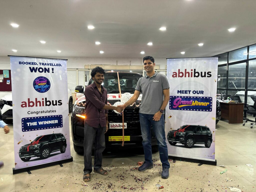 AbhiBus Rewards Grand Winter Bus Sale Winner with a Premium SUV