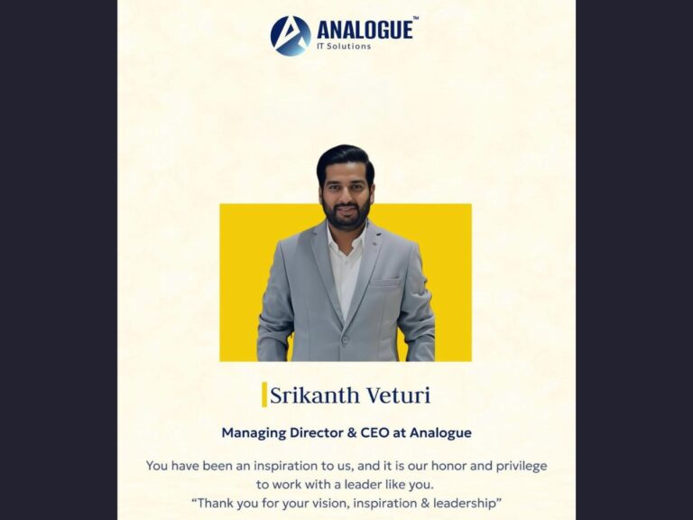 Analogue IT Solutions and Veturi Srikanth: Building Hyderabad’s Most Trusted Technology Partner