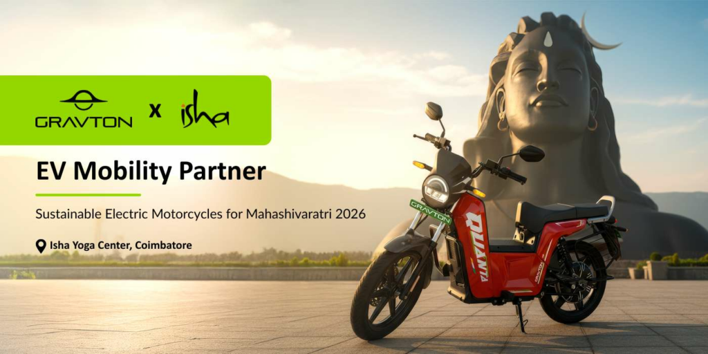Gravton Motors Named Official EV Mobility Partner for Mahashivratri 2026 at Isha Yoga Center