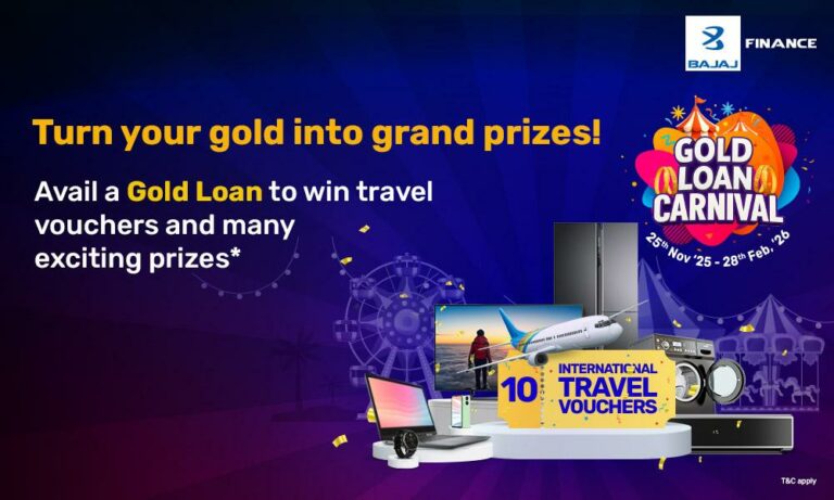 Bajaj Finance Launches Gold Loan Carnival with Competitive Interest Rates and Exclusive Rewards