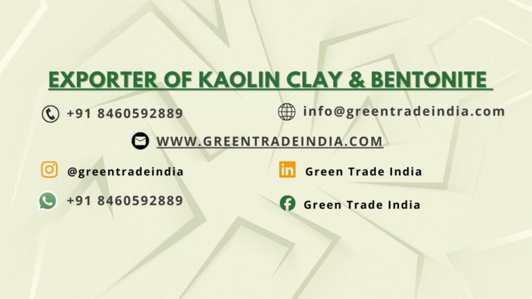 Green Trade India Maintains its Position as Leader in the Production and Export of Premium Kaolin Clay Products
