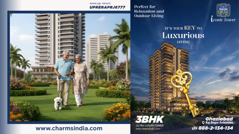 Charms India Iconic Tower – Luxury 3 BHK Apartments in Raj Nagar Extension, Ghaziabad