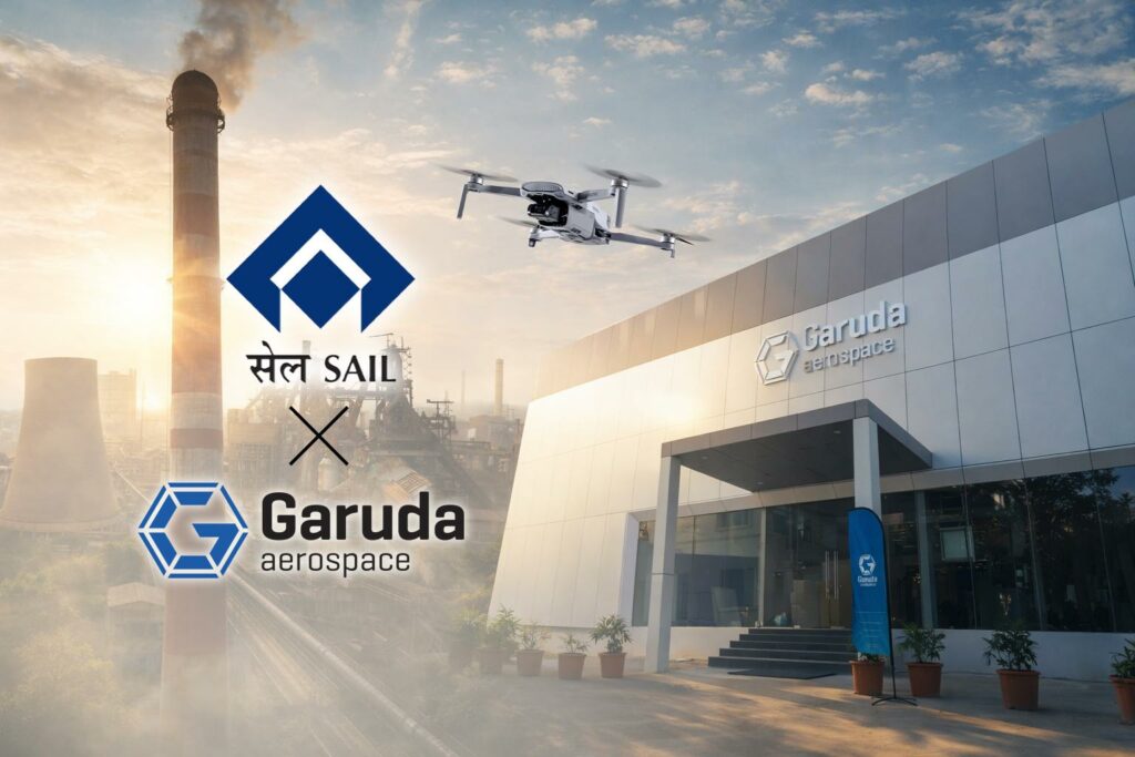 Garuda Aerospace Conducts Aerial Survey and Mapping Project for Steel Authority of India Limited (SAIL)