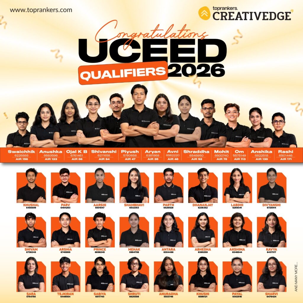 Creative Edge by Toprankers Announces UCEED 2026 Results: 7 Students Secure AIR Under 100, Nearly Half the Batch Qualifies