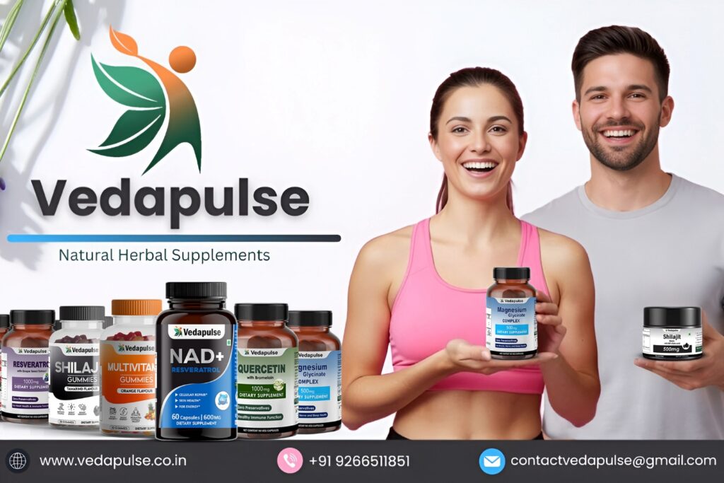 Vedapulse natural herbal supplements introduces premium wellness with shilajit resin & magnesium capsules