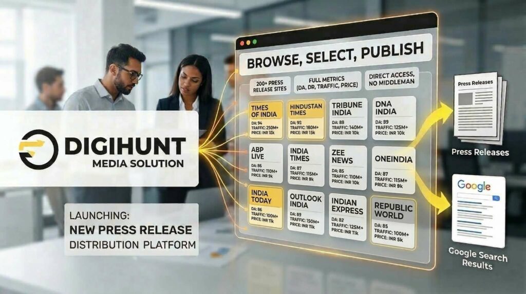 Digihunt Media Solution Launches Press Release Distribution Platform With Access to 200+ Verified Media Sites
