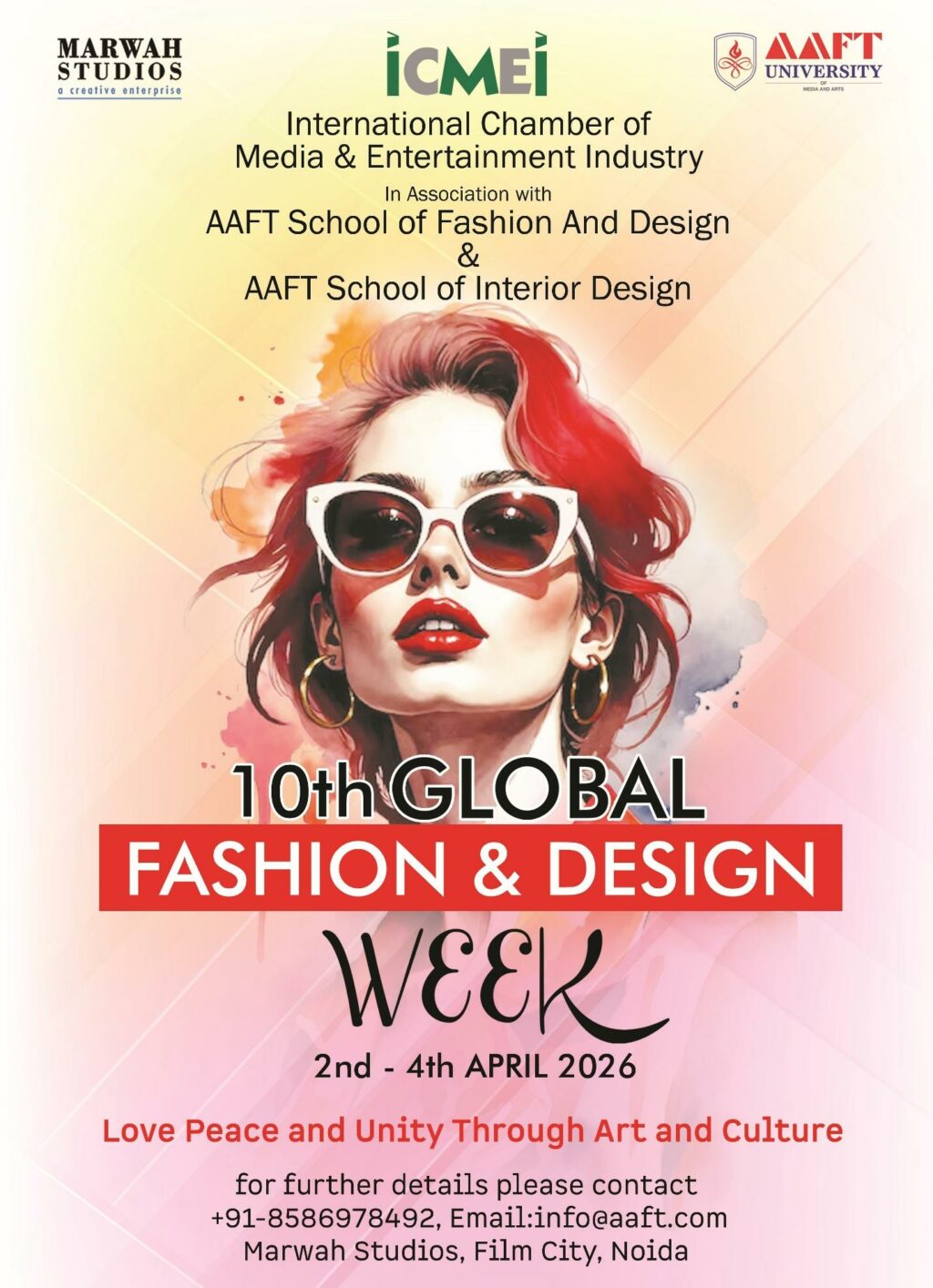 10th Global Fashion and Design Week to be Held from 2nd to 4th April at Marwah Studios