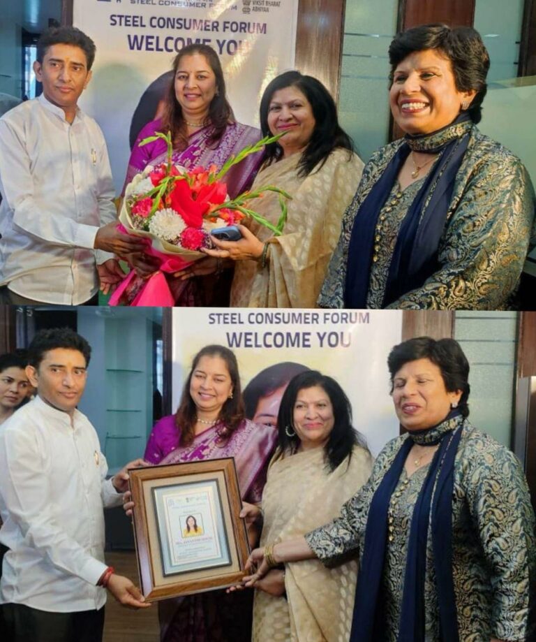 Steel Consumer Forum Appoints Smt. Jayanthi Singh as Chairman, Telangana State, focus on Industry Growth