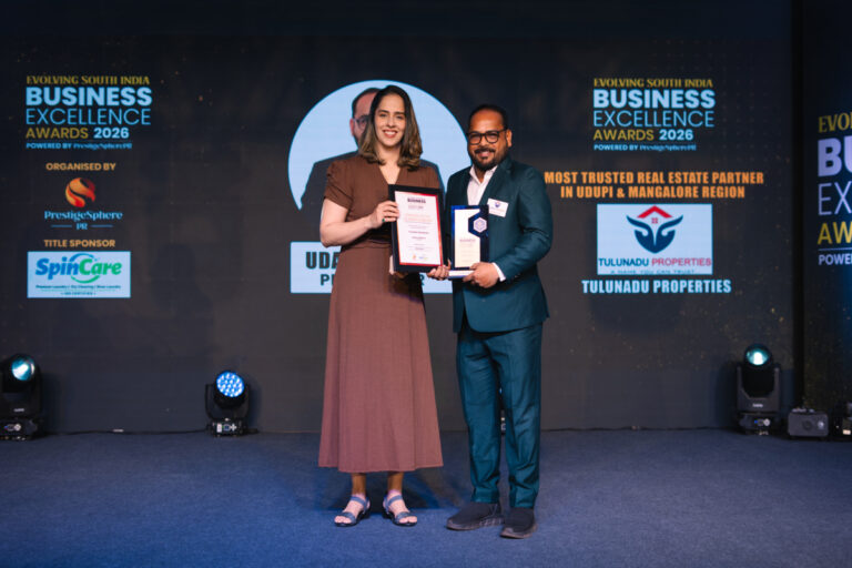 Saina Nehwal Honours Uday K Shetty of Tulunadu Properties as Most Trusted Real Estate Partner in Coastal Karnataka 2026