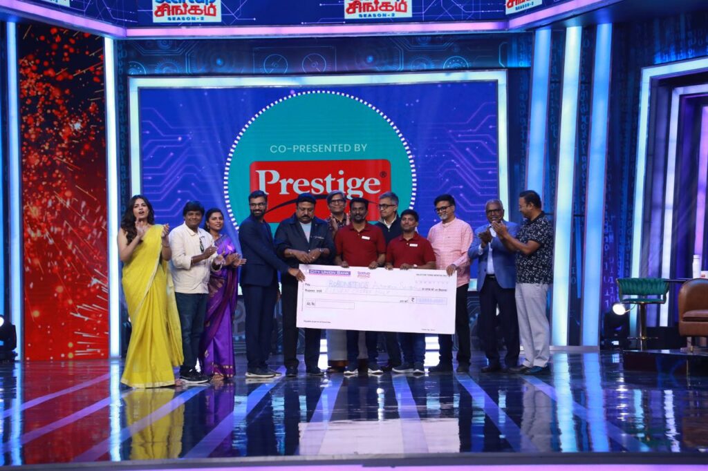 Robonetics Secures ₹11 Crore Commitment on Startup Singam — Highest Funding Raised by a Startup on an Indian Reality Show