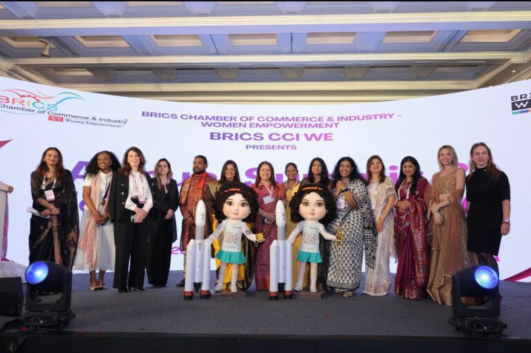 Mission ShakthiSAT Mascot Unveiled at BRICS CCI WE Summit 2026 – A Global Call for Inclusive Space Collaboration Led by India