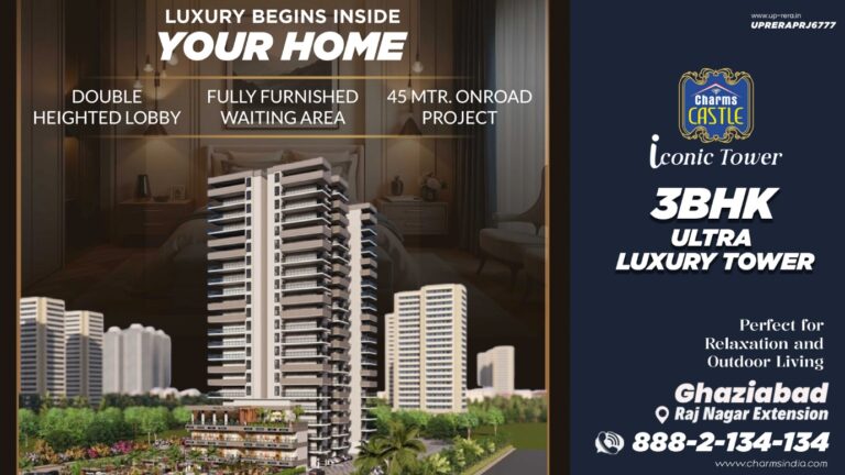 Book Luxury 3 BHK Apartments in Ghaziabad – Charms India Iconic Tower, Raj Nagar Extension