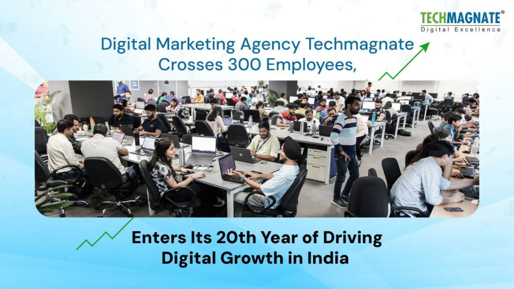 Digital Marketing Agency Techmagnate Crosses 300 Employees, Enters Its 20th Year of Driving Digital Growth in India