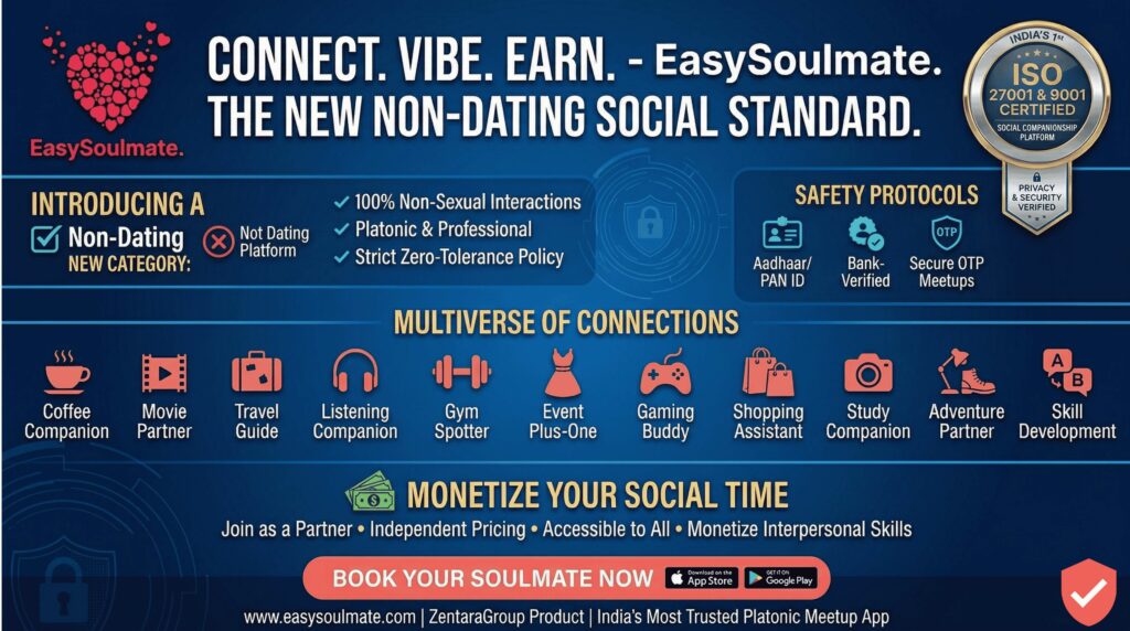 EasySoulmate Launches as India’s 1st ISO 27001 & 9001 Certified Social Companionship Platform