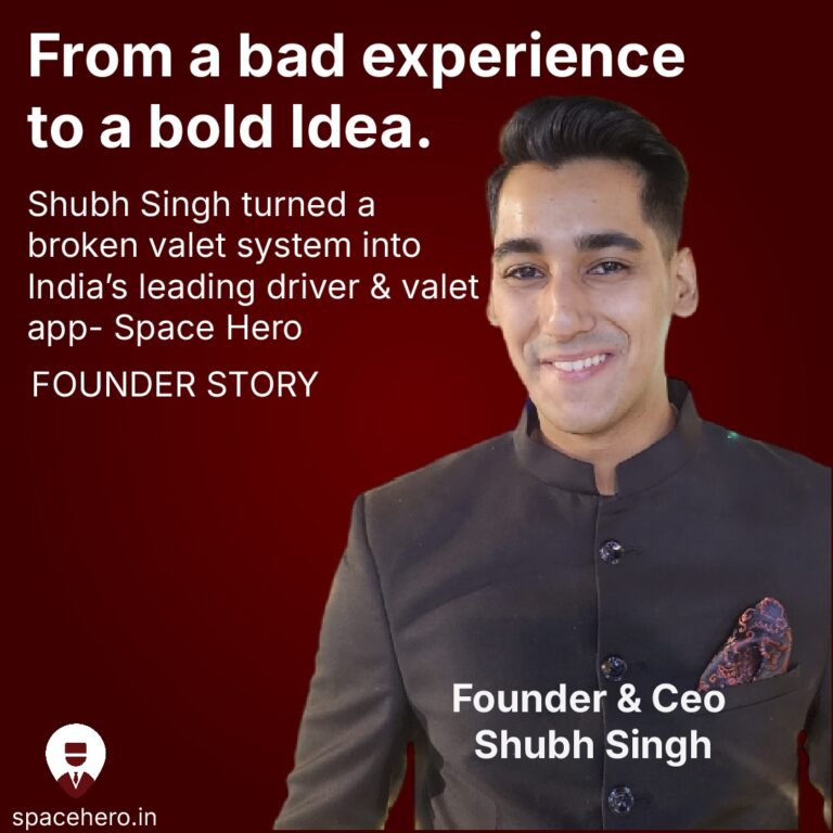 Founder building India’s biggest parking-tech company Space Hero