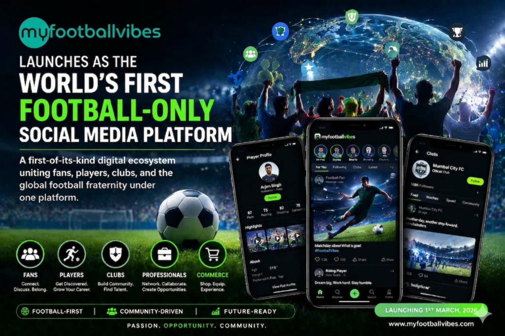 myfootballvibes Launches as the World’s First Football-Only Social Media Platform