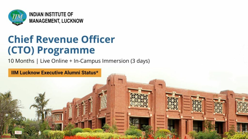 IIM Lucknow Launches Chief Revenue Officer Programme to Build Integrated Growth Leadership for India’s Evolving Economy