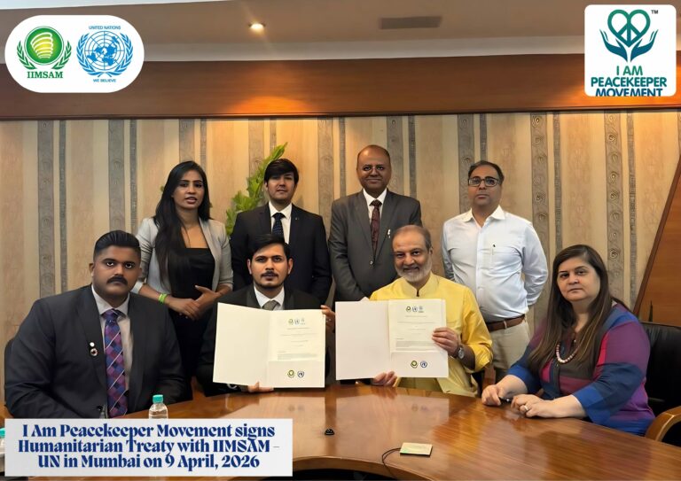 I Am Peacekeeper Movement (IAPM) Signs Strategic MoU with IIMSAM UN Asia to Advance Global Peace and Sustainable Development Goals