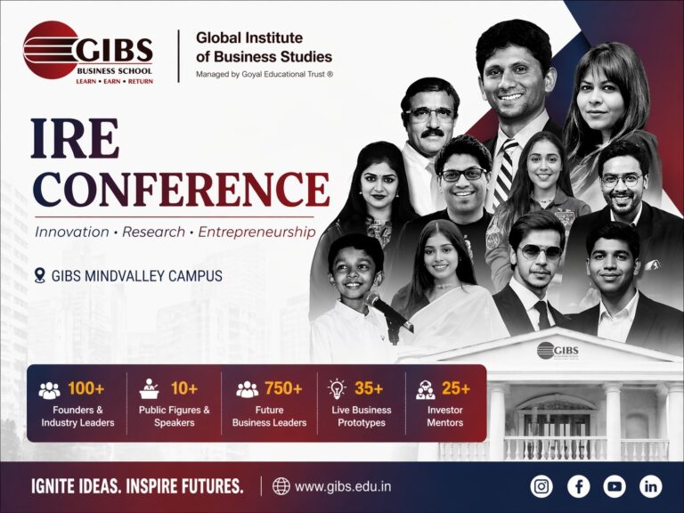 GIBS IRE Conference 2026 Showcases Innovation with Venkatesh Prasad & 36 Student Team-Led Innovative Prototypes at Bangalore