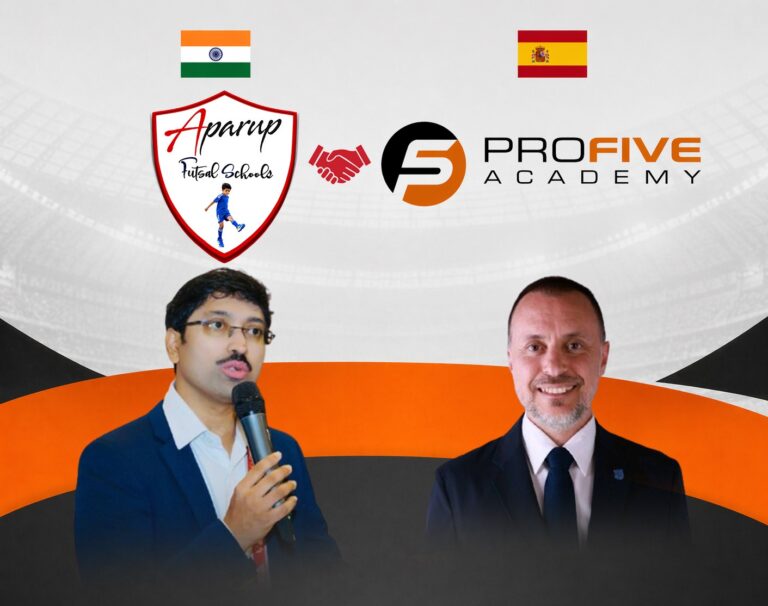 Aparup Futsal Schools India Launches Free Futsal Coaching Platform with Spain’s Profive Academy