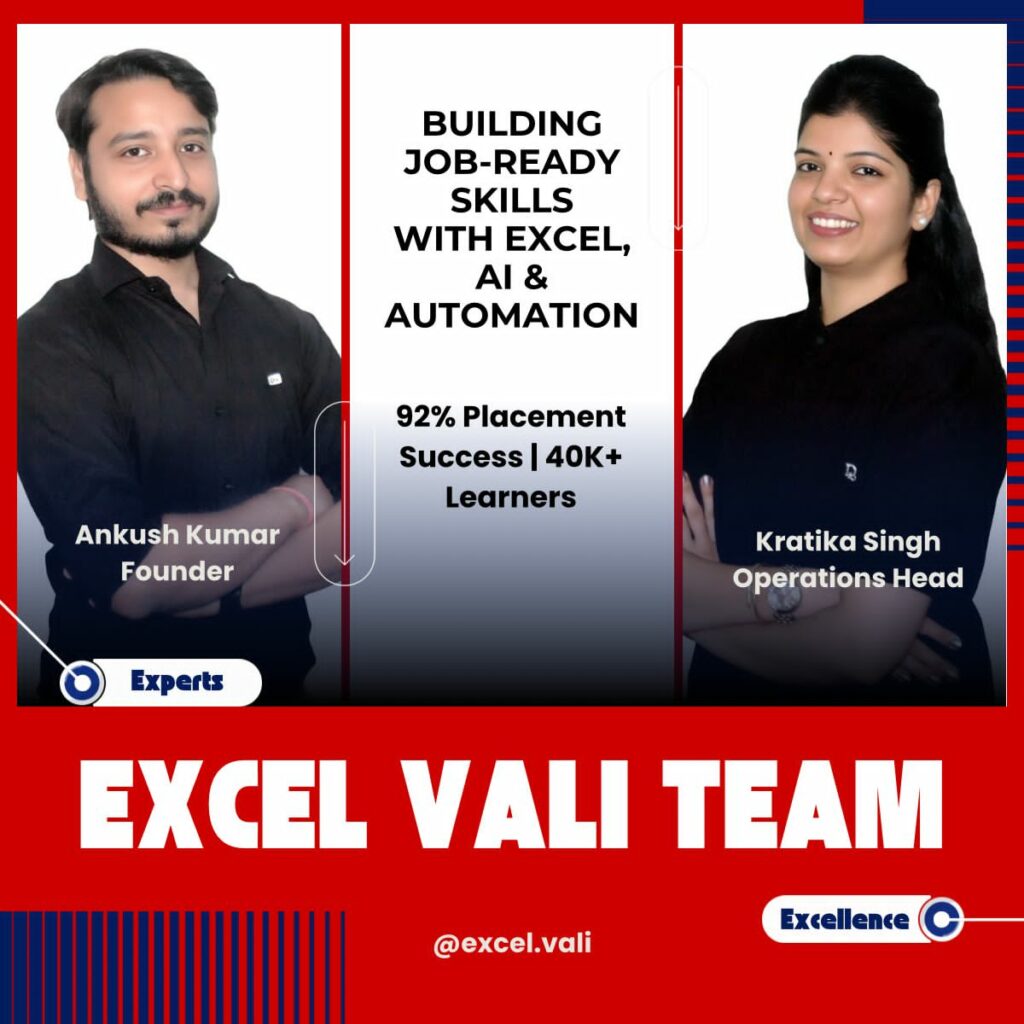 Excel Vali: How a 2M+ Instagram-Powered EdTech Brand is Redefining Excel, AI & Automation Learning with Real Placement Outcomes in India