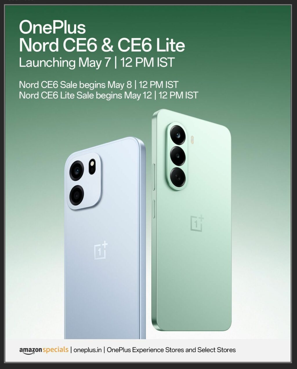 OnePlus Reveals Sale Timelines for Nord CE6, Nord CE6 Lite Ahead of Launch