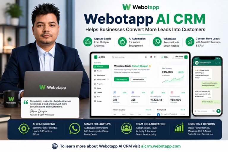 Webotapp AI CRM Helps Businesses Convert More Leads Into Customers