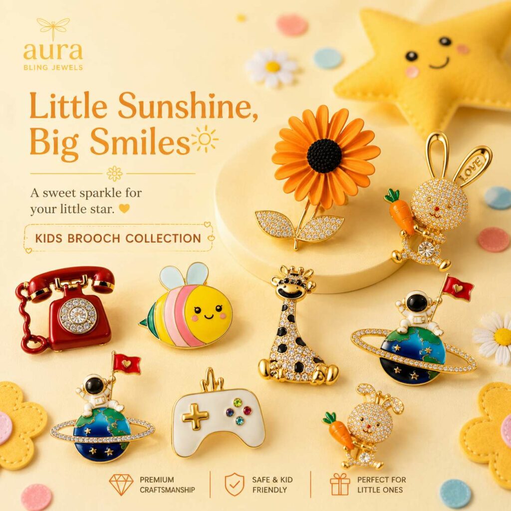 Kids Brooches Are the Next Big Trend in Children’s Fashion: How Aura Bling Jewels Is Leading the Shift