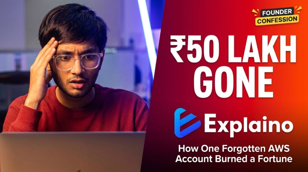 The Rs50 Lakh Mistake – How Explaino’s Founder Lost a Fortune to a Forgotten Cloud Account