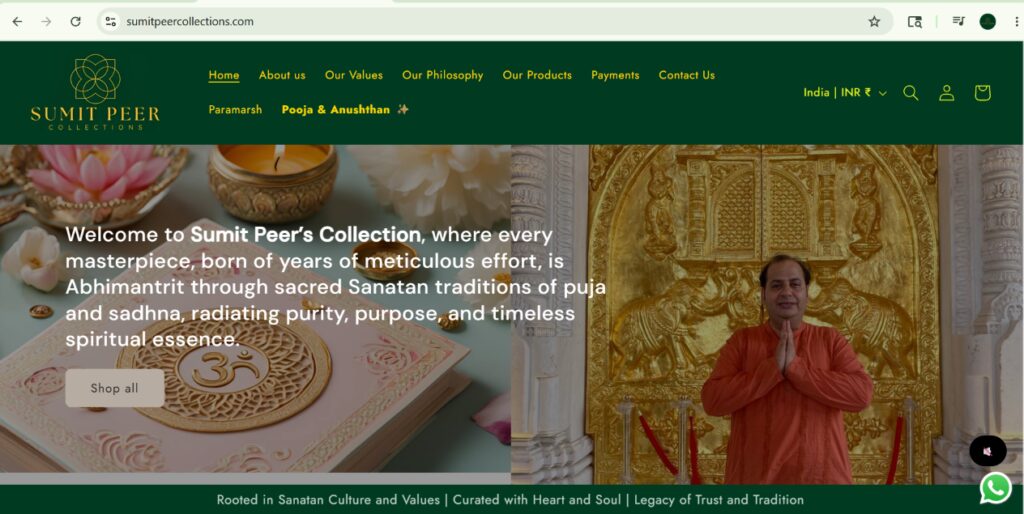 From Prime-Time Geopolitics to Sacred Sanatan Traditions: The Spiritual Vision Behind Sumit Peer Collections