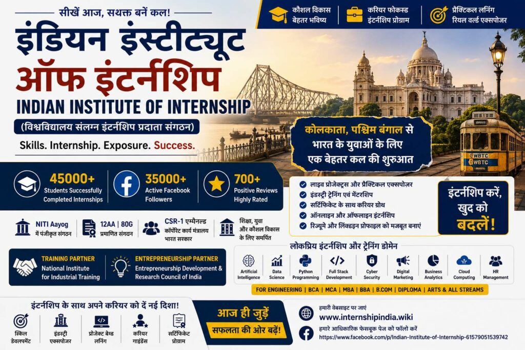 Indian Institute of Internship as India’s Leading Internship, Industrial Training Development Platform