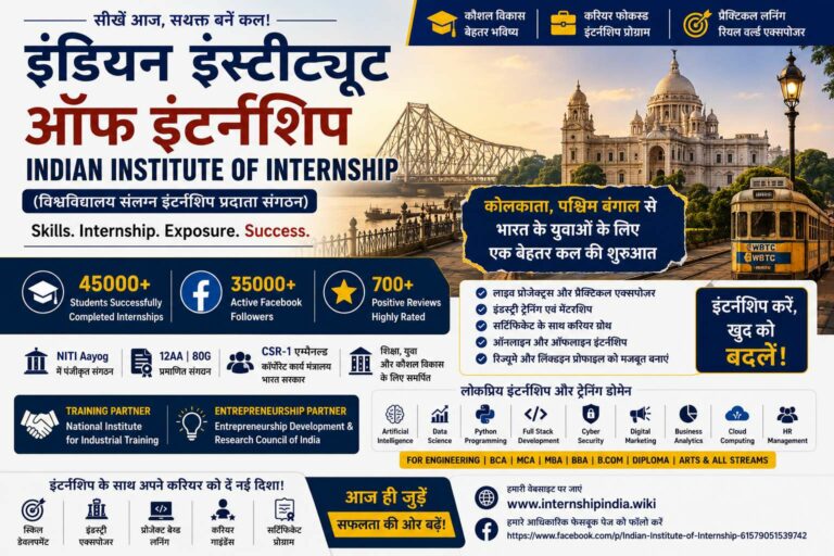 Indian Institute of Internship as India’s Leading Internship, Industrial Training Development Platform