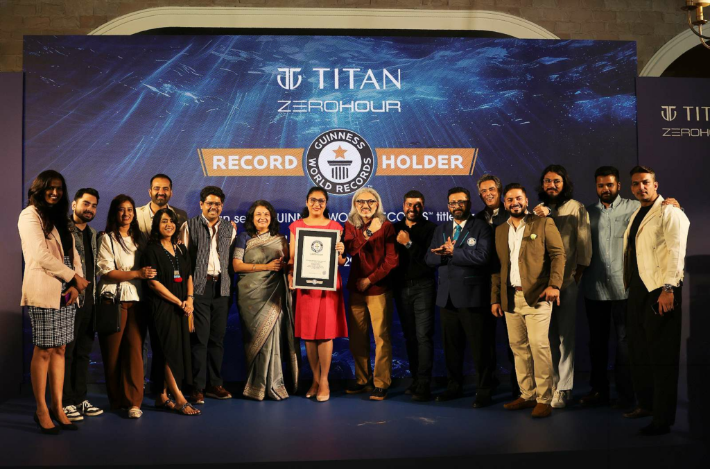 Titan Watches sets Guinness Book of World Records with Zero Hour 500M Professional Diver’s Automatic Watch