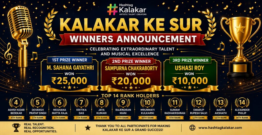 Emerging Voices Shine as Hashtag Kalakar Reveals Results of National Singing Contest ‘Kalakar Ke Sur’