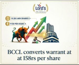 Lord’s Mark Industries Ltd Confirms shares Conversion Entitlement of 10.28 Lakh Shares at ₹158 Per Share;