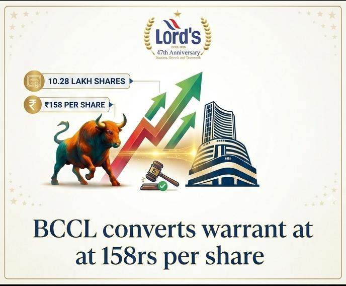 Lord’s Mark Industries Ltd Confirms shares Conversion Entitlement of 10.28 Lakh Shares at ₹158 Per Share;