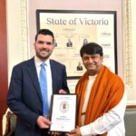 HH Shri Rajrajeshwar Guruji Honoured at Parliament House, Melbourne Interfaith Gathering Promoting Peace, Unity, and Social Harmony