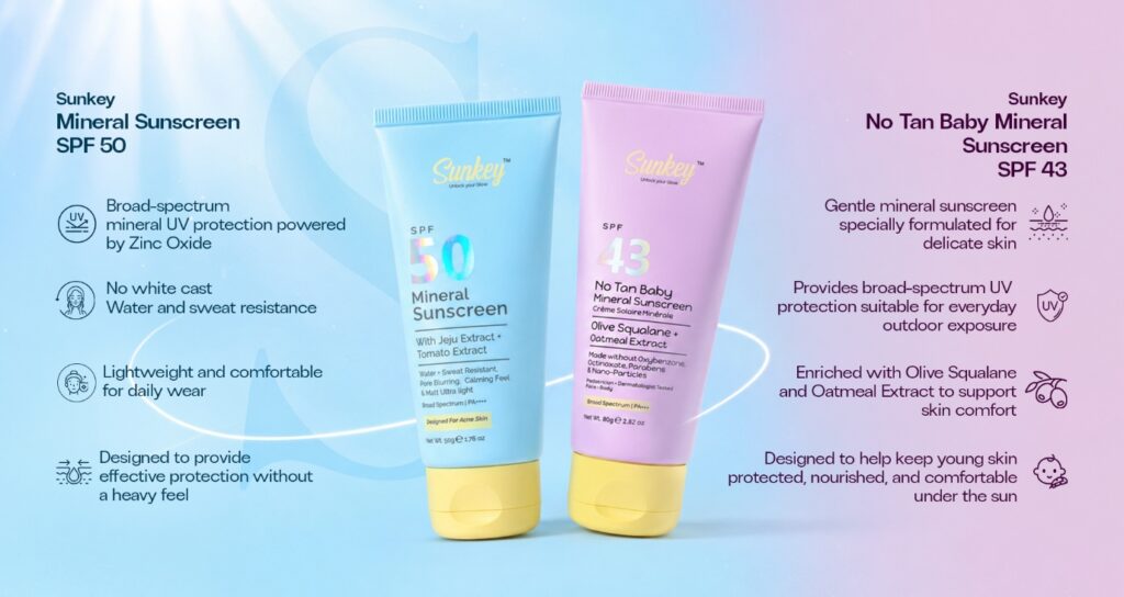 From Adults to Babies: Sunkey’s SPF 50 PA++++ and Pediatrician-Approved Baby Sunscreen Make Mineral Sun Care Effortless