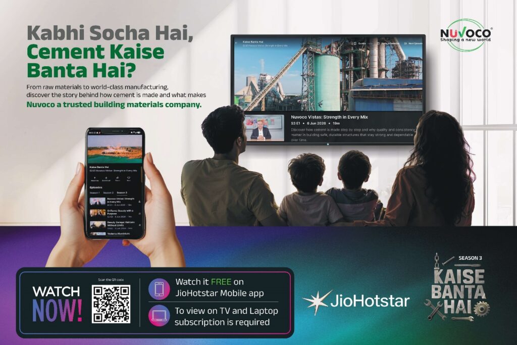 Nuvoco Features on JioHotstar’s Kaise Banta Hai, Showcasing the Technology and Expertise Behind Cement