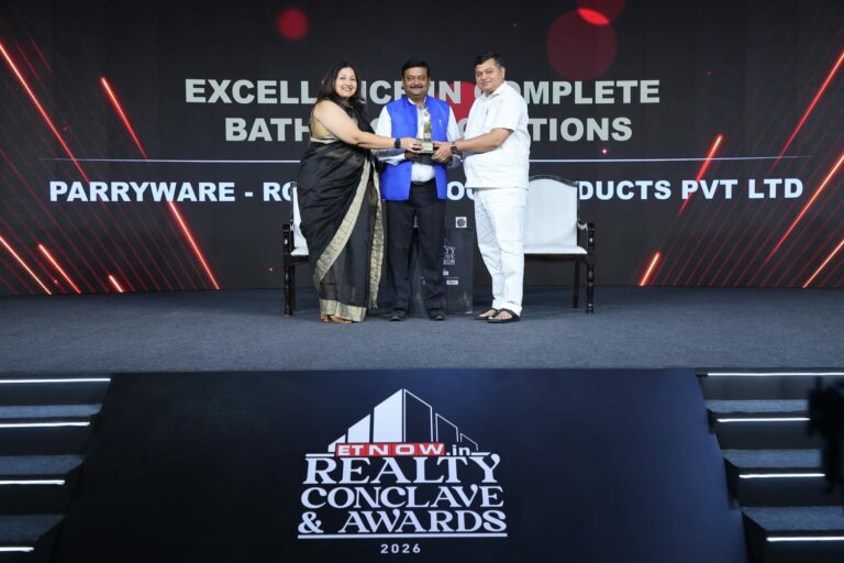 Parryware Bags ‘Excellence in Complete Bathroom Solutions’ Honor at ET Now Realty Conclave & Awards 2026
