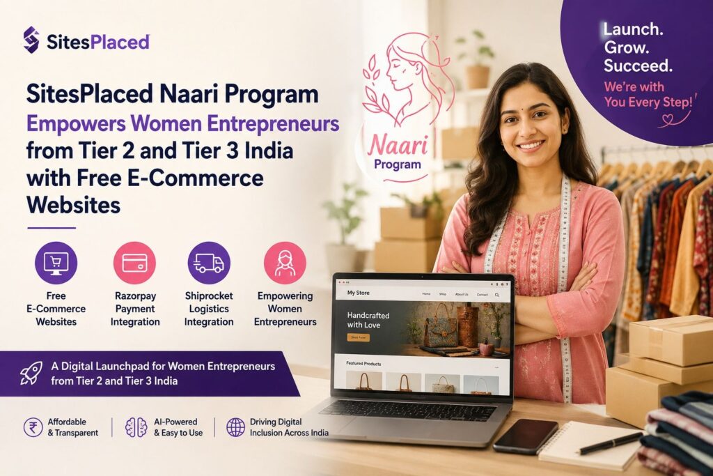 SitesPlaced Naari Program Empowers Women Entrepreneurs from Tier 2 and Tier 3 India with Free E-Commerce Websites