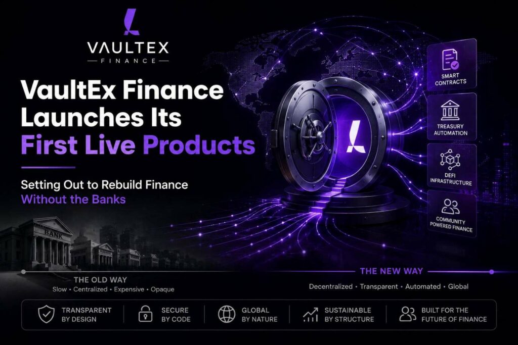 VaultEx Finance Launches First Live DeFi Products, Unveils Vision for a Self-Custodial Financial Ecosystem