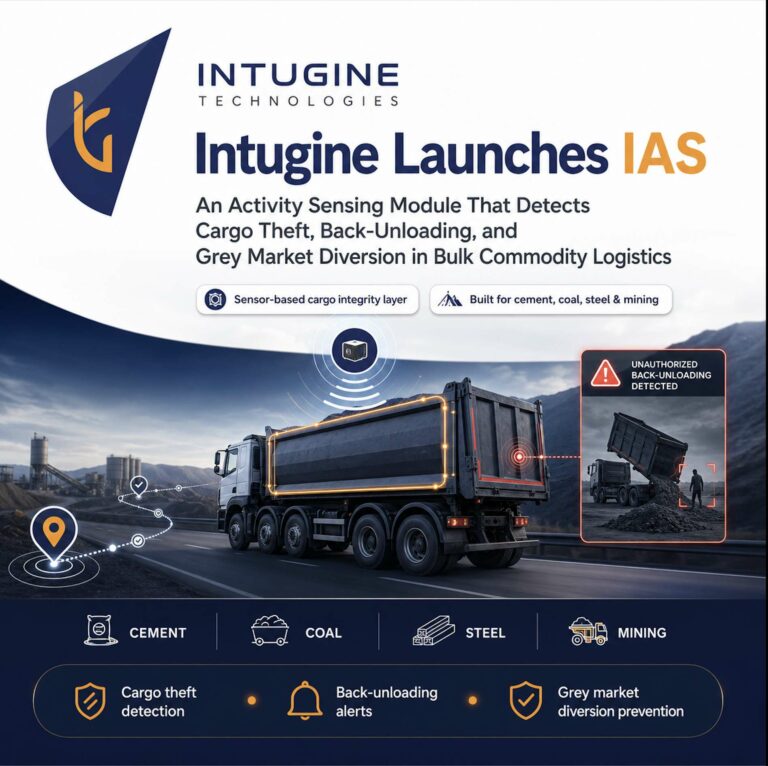Intugine Launches IAS — An Activity Sensing Module That Detects Cargo Theft, Back-Unloading, and Grey Market Diversion in Bulk Commodity Logistics