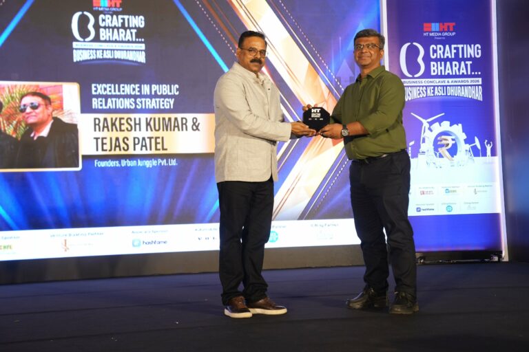 Urban Junggle Pvt. Ltd. Honoured with Excellence in Integrated Pest Control Services Award at HT Media Presents Crafting Bharat Business Conclave & Awards 2026
