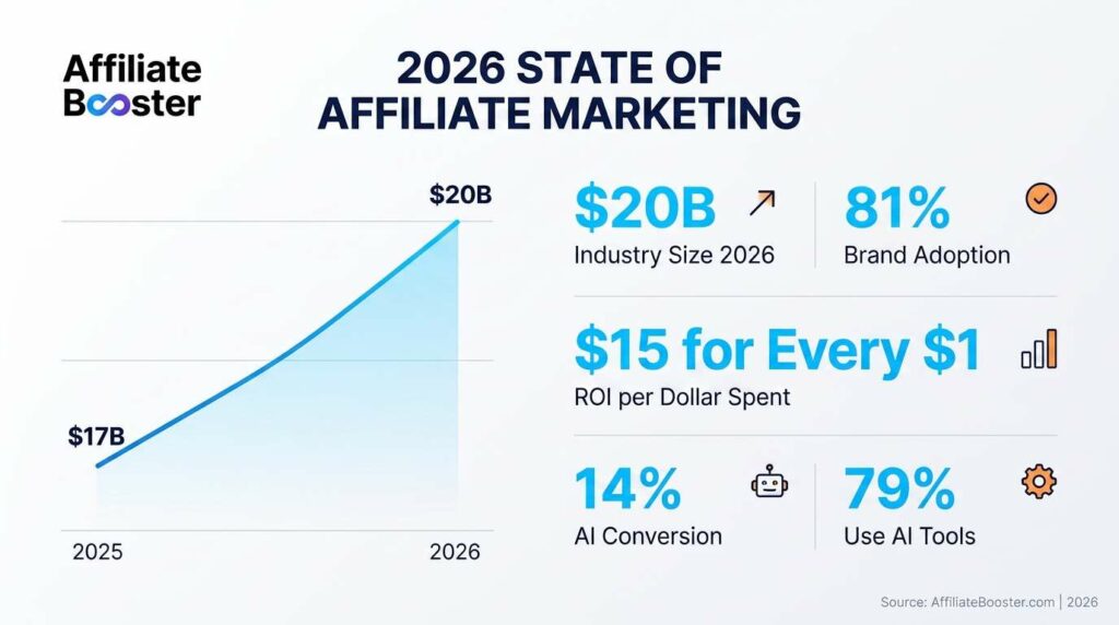 AffiliateBooster.com Releases 2026 State of Affiliate Marketing Report: Industry Surpasses $17B, On Track for $20B by Year-End