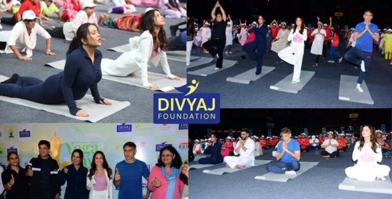 Amruta Fadnavis, Shahid Kapoor, Jackie Shroff, Sreeleela To Empower Over 1,000 Children At Divyaj Foundation Yoga Day Celebration At DOME, SVP Stadium, Worli